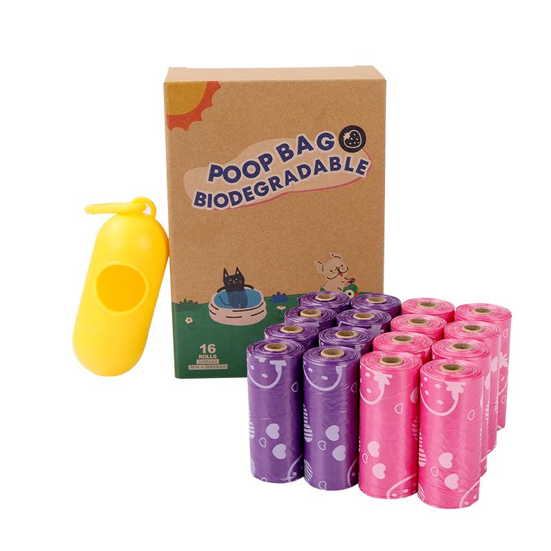 Ароматизированные разлагаемые пакеты для сбора отходов домашних животных с диспенсером для использования на улице