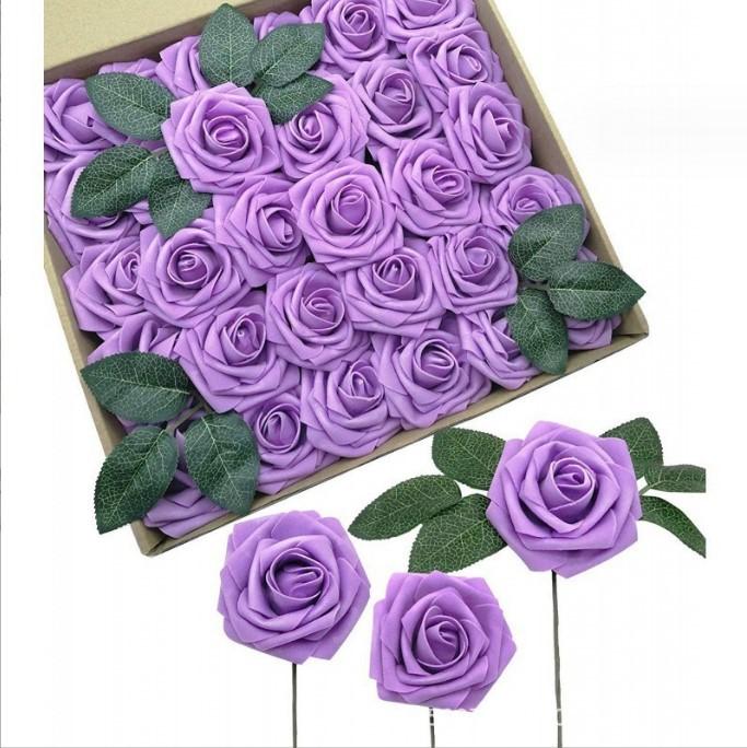 25Pcs Boxed Artificial Rose Flowers Gift Box for Wedding Mother's Day Valentine's Day Romantic Gift