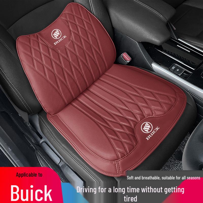 All-Season Nappa Leather Car Seat Cushions & Lumbar Supports for Buick Models: Verano, Encore, Regal, GL8, Velite 6, LaCrosse, and E5.