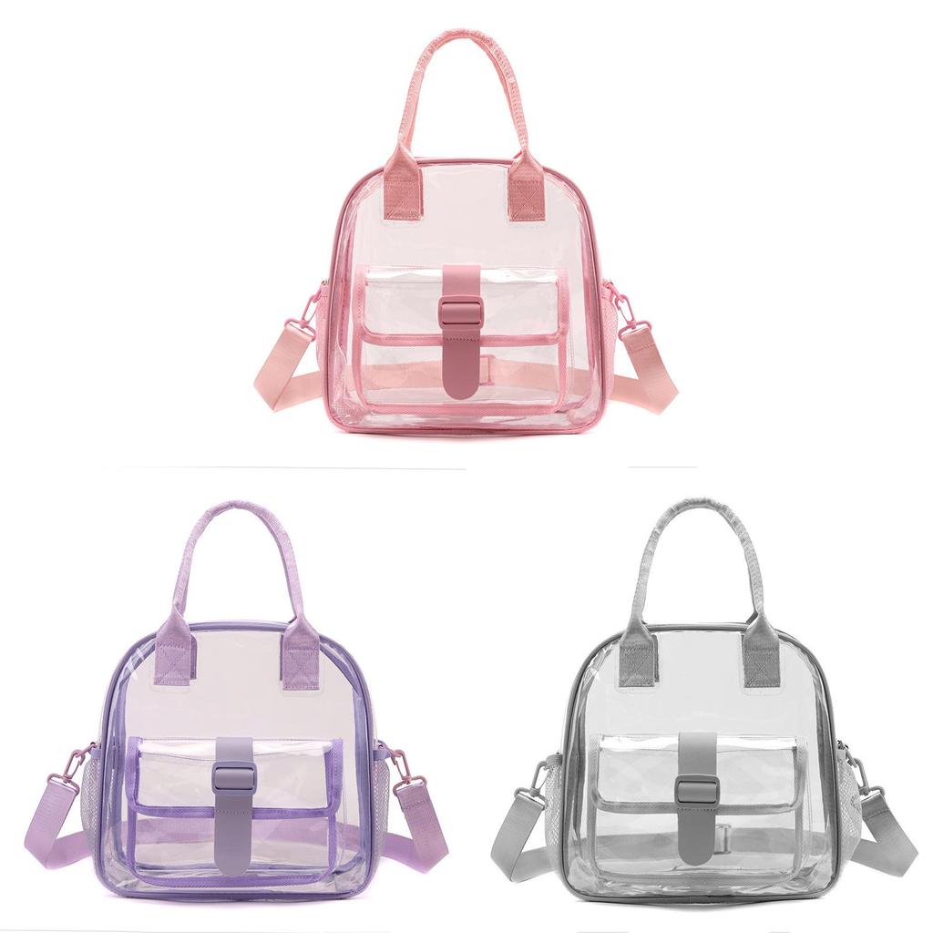 Pvc Transparent Travel Bag With Waterresistant Features For Casual Trips And Events
