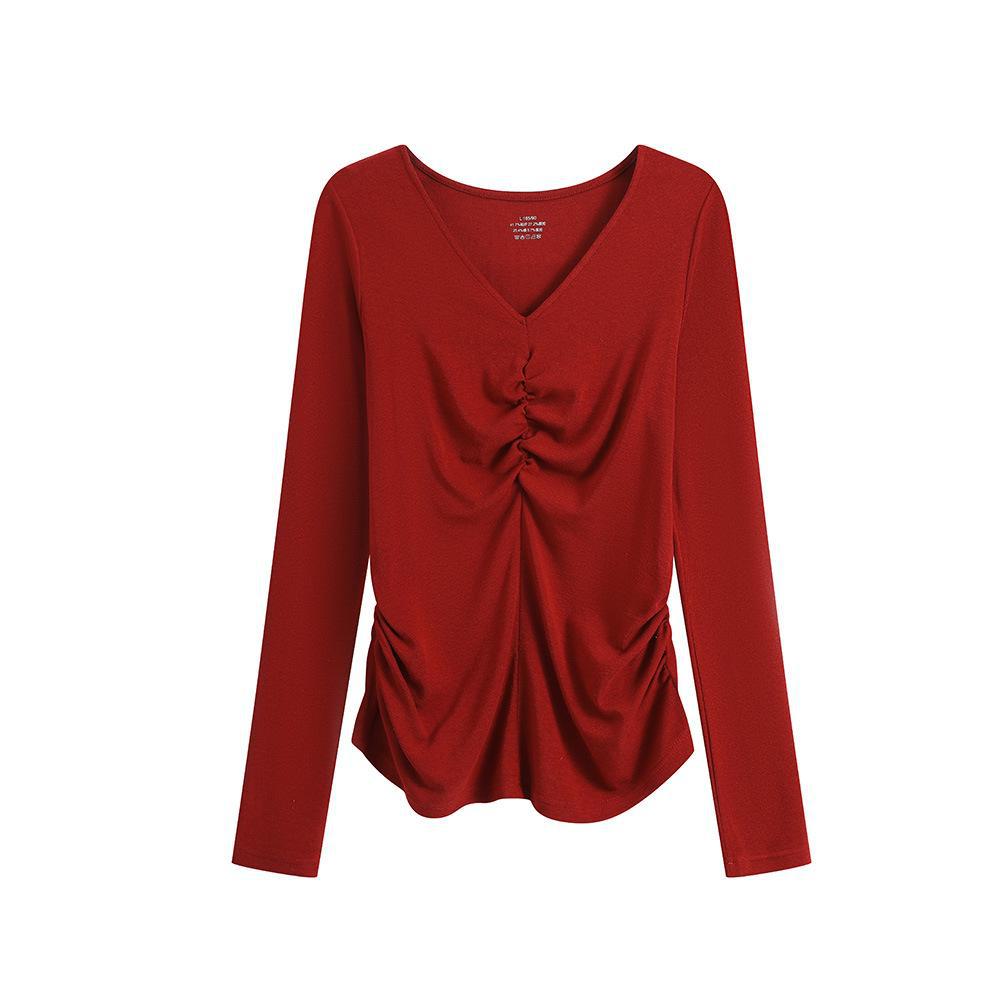 Женский облегающий трикотажный термотоп с длинными рукавами