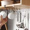 Coffee Cup Holder Hanger Hook Rust-Resistant Strong Load-bearing Easy To Install Under-Cabinet Mug Holder Rack
