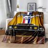 Одеяло с логотипом автомобиля Mustang, фланелевое одеяло, теплое одеяло, одеяла для кровати, радужное одеяло, одеяло для пикника, подарок на день рождения