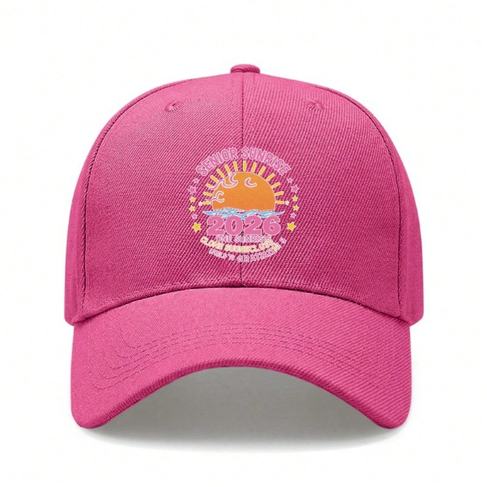 [Graduation Baseball Cap] Senior Sunrise 2026 Print Adjustable Sun Protection Baseball Hat - Lightweight Breathable Polyester Unisex Outdoor Sports