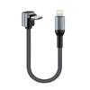 Короткий 90-градусный USB Type-C на кабель, нейлоновый материал, шнур для передачи данных от Power Bank для iPhone 17 для для S25