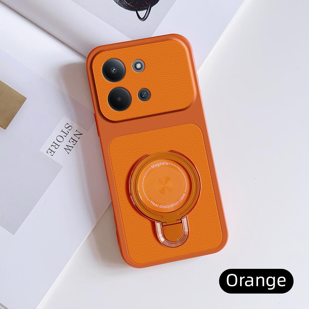 Чехол для Xiaomi Redmi 15C Чехол для Xiaomi Redmi 17 Кожаный чехол для Xiaomi Redmi 15C Магнитный держатель Держатель Magsafe Подставка Чехол