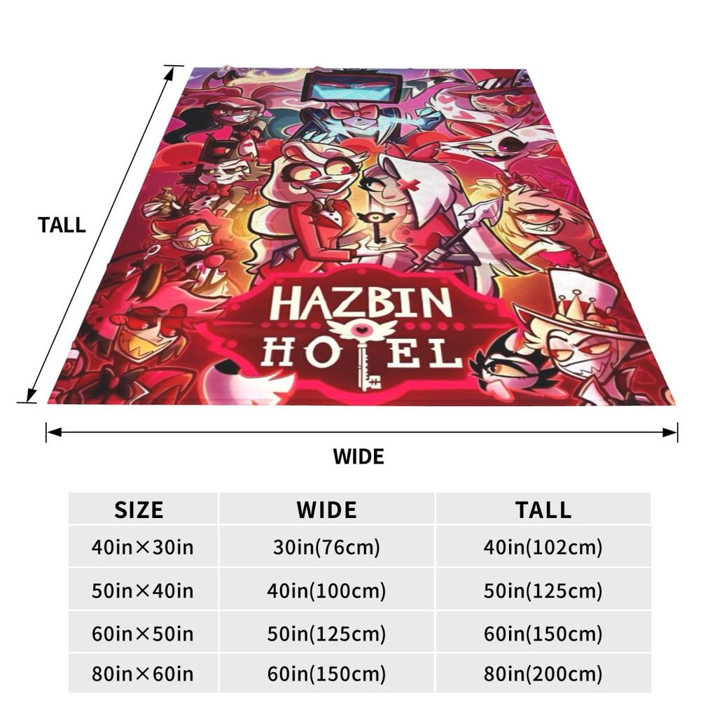 VOX H-Hazbin Hotel Alastor Game Warm Soft Blanket Travel Office Plush Bedding Throws Fluffy Couch Bed Flannel Bedspread