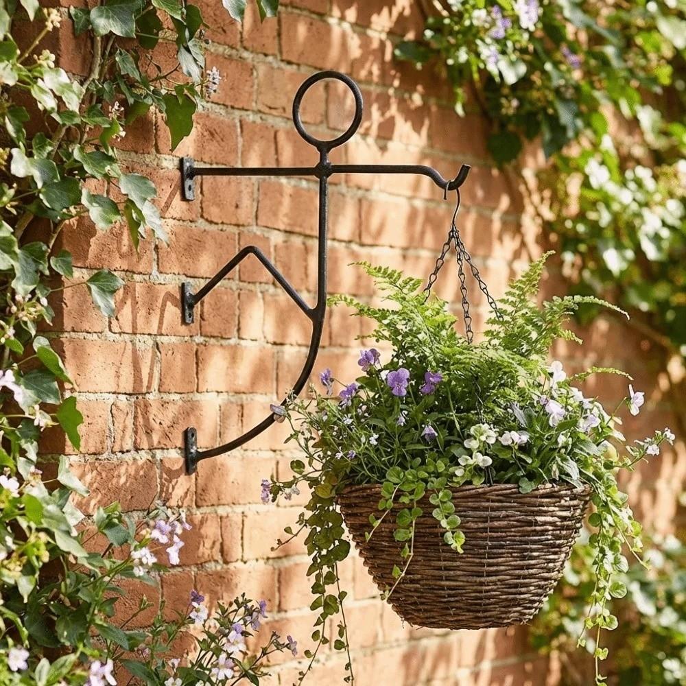 Multifunctional Fisherman Wall Planter Holder Abstract Shape Clean Lines Wall Hooks