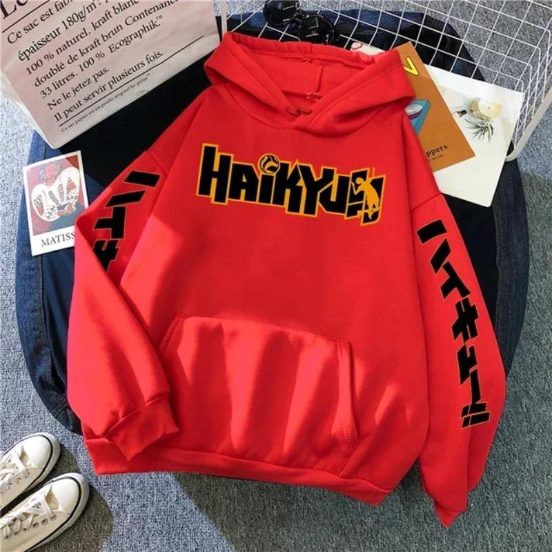 Толстовки с принтами японского аниме Haikyuu, мужские новые модные флисовые толстовки в стиле хип-хоп, пуловеры с круглым вырезом, милая мужская одежда