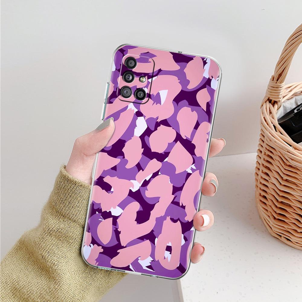 Чехол для Samsung A15 A13 A35 A55 A51 A71 A41 A31 A21S A03S A05 A17 A23 A25 A33 A53 A73 5G A07 4G Покрытие Сексуальный Модный Леопардовый Принт