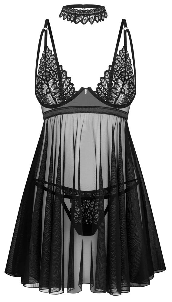 Obsessive - Sexy Babydoll with Thong and Choker Donarella XL/2XL