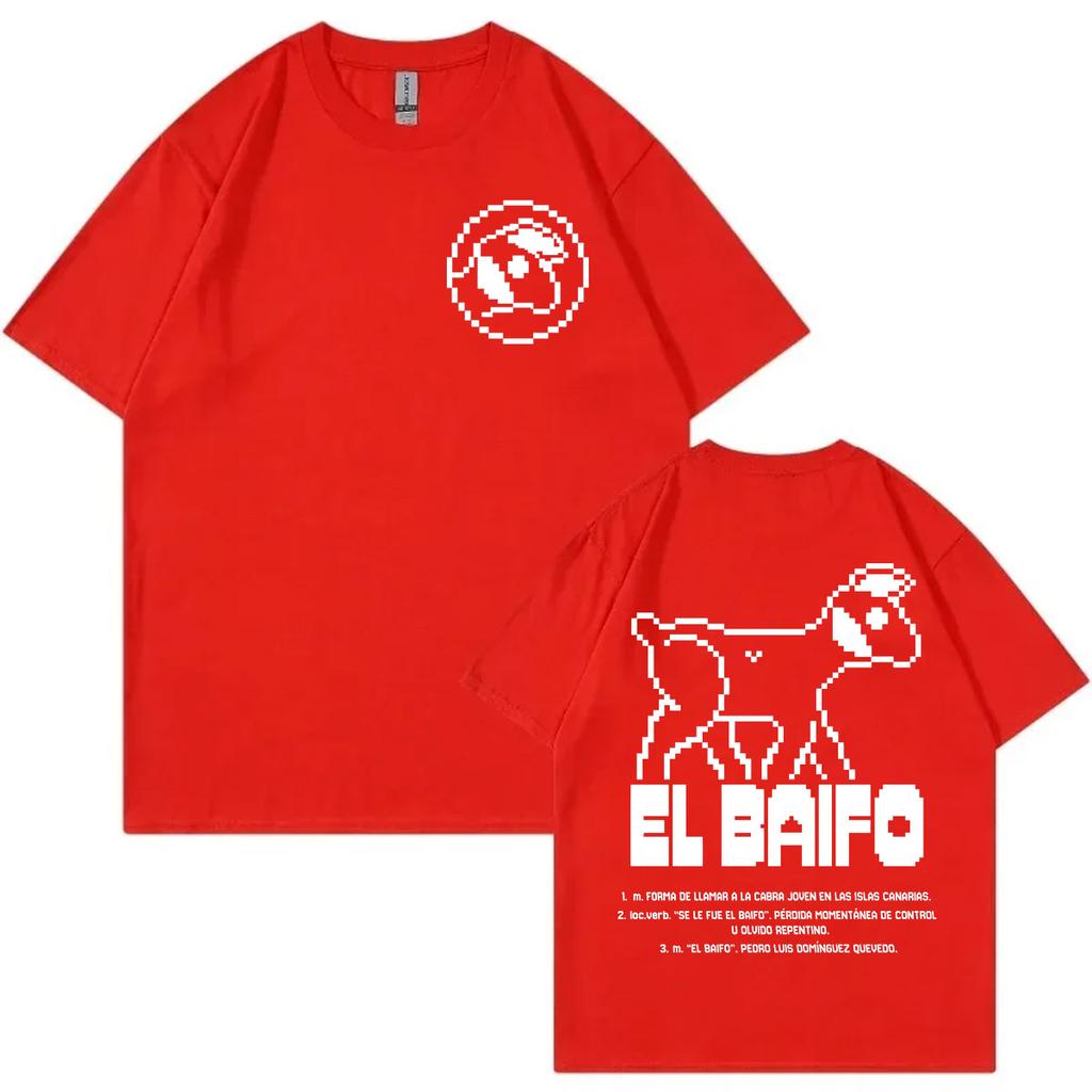 Rapper Quevedo El Baifo Double Sided Graphic T Shirts Unisex Unisex Hip Hop Vintage Summer Tshirt Fashion Casual Oversized Tshirts