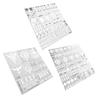 [Cicogna] Gunpla Painting Spray Marking Template Stencil Sheet Plastic Model Airbrush Diorama C02076 (Set of 3 [Type A + Type B + Type C])
