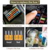 AMP Micro 3 Fuse, 3 Prong Micro Blade Fuse, Applicable to The Maintenance, Replacement of Car, Automobile Trucks, Ships, Automotive Lighting (60PCS)