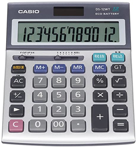 Casio Подлинный практичный калькулятор 12 цифр, соответствующий закону о зеленых закупках, настольный тип DS-12WT-N