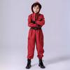 1 Set Jumpsuit with Belt And Gloves for Adults And Children Loose Pockets Zipper Closure One-piece Outfit Cartoon Cosplay Costume