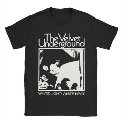 Футболка Velvet Underground Унисекс Хлопковая одежда Хип-хоп Круглый вырез Короткий рукав