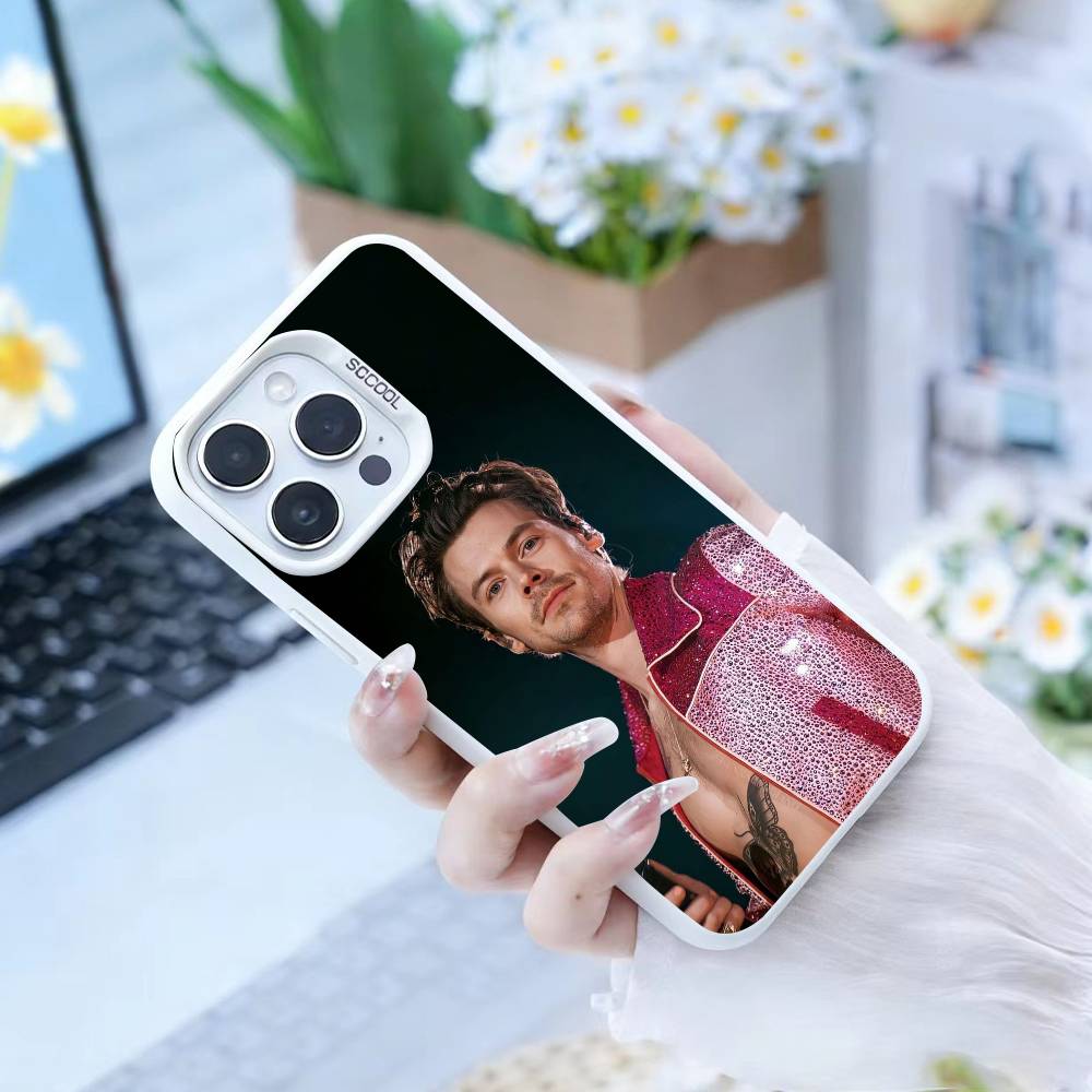 H-HaRRy Styles Чехол для телефона для iPhone17, 16,15,14,13,12 Pro Max белый Конфетный Матовый Ударопрочный Чехол