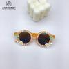 Fashion Diy Flower Children'S Sunglasses Round Cute Girls Wear Sunglasses Sunscreen Uv Protection Glasses Tide