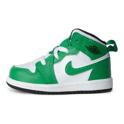 Кроссовки Air 1 Mid TD Lucky Green для малышей Черно-белые DQ8425-301