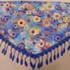 Triangular Scarf with Versatile Lace and Fringe Design, Thin Decorative Fashion Shawl, Women's Headscarf