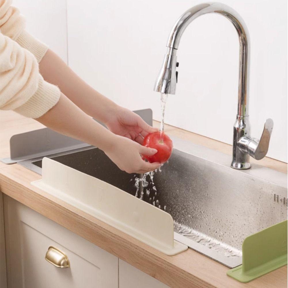 Suction Cup Base Silicone Water Baffle Soft Sink Flap Block  Kitchen Countertop