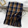 High End Couple Imitation Cashmere Small Plaid Scarf Autumn and Winter Tassel Warm Scarf Fashion Versatile Shawl