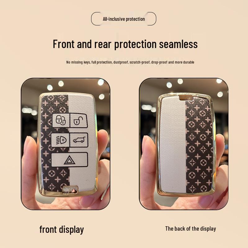 Compatible with key covers and keychains for Land Rover, Range Rover Evoque, Discovery 4 Sport, Jaguar XEL, XFL, and XJL.