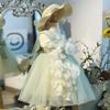 Girls Mint Green Tulle Dress With 3D Flowers And Bows Fairy Party Gown For Children