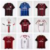 Ретро Футбольная Майка AC Milan 1988-2017 Классическая Футболка с Коротким Рукавом Мужская