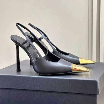 Мода Новая Мода Уличный Стиль Острый Носок Женские Туфли-Лодочки Модные Слингбэки Тонкий Высокий Каблук Элегантные Стриптизерши Выпускной Вечер Женские Сандалии Обувь