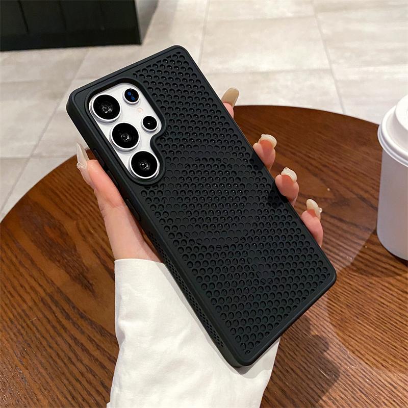 Роскошный дышащий чехол Magsafe для Samsung S25 S24 S23FE S22 Ultra Plus с магнитной беспроводной зарядкой, твердый чехол