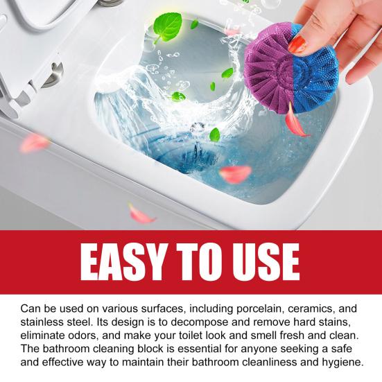 4 шт., автоматические таблетки для чистки унитаза, быстродействующие, быстрорастворимые, долговечные блоки для чистки бачка унитаза для ванной комнаты
