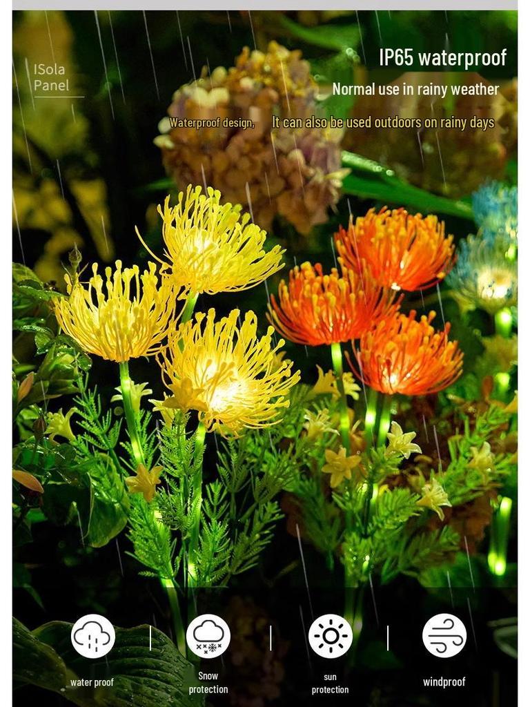 Lycoris Solar Garden Lights - Outdoor Firefly & Sunflower Decor