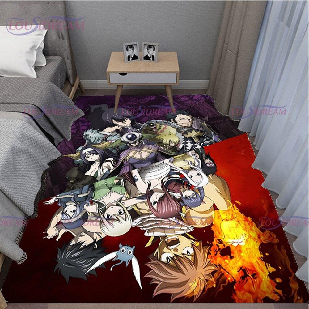 3D Printed Fairy Tail Carpet Rugs for Livingroom Anime Area Rug Bedroom Home Decoration Doormat Rugs Floor Mat Birthday Gift