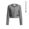 ELLASSAY Elegant Round Neck Short Jacket