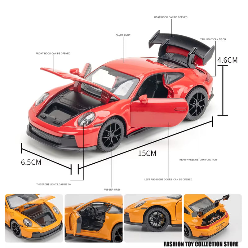 1:32 полномасштабных Porsche 911 GT3 High Simulation литой металлический сплав модель автомобиля со звуком и светом инерционная коллекция детских игрушек для мальчиков подарок