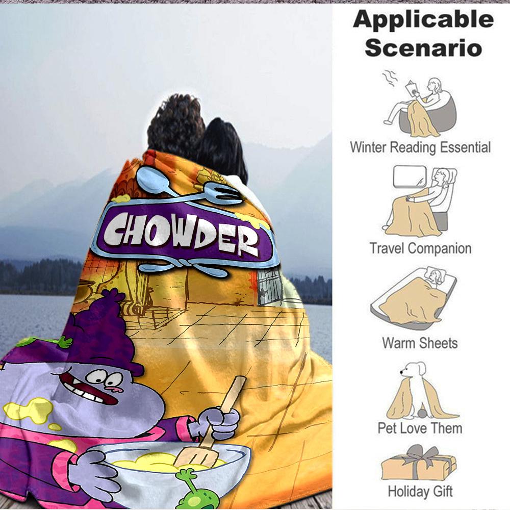 1pc Chowder Soup Blanket Versatile for Couch, Office Bed
