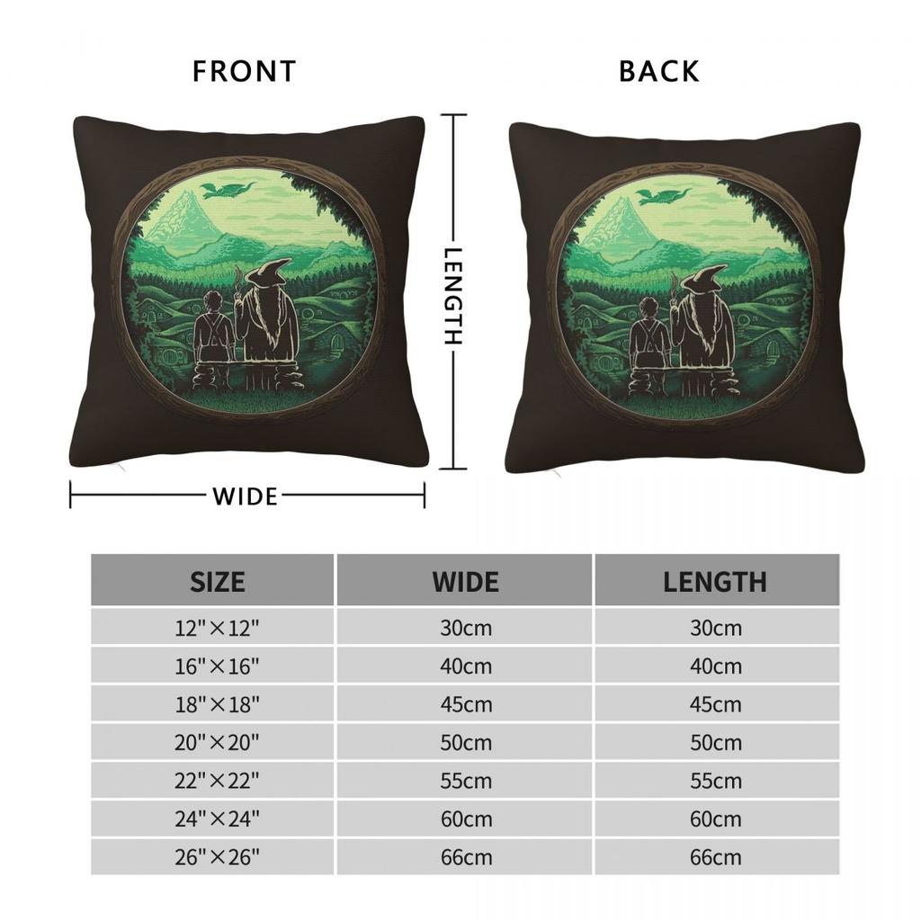 Let'S Have An Adventure Square Pillowcase Polyester Linen Velvet Pattern Zip Decorative Pillow Case Room Cushion Cover 18"
