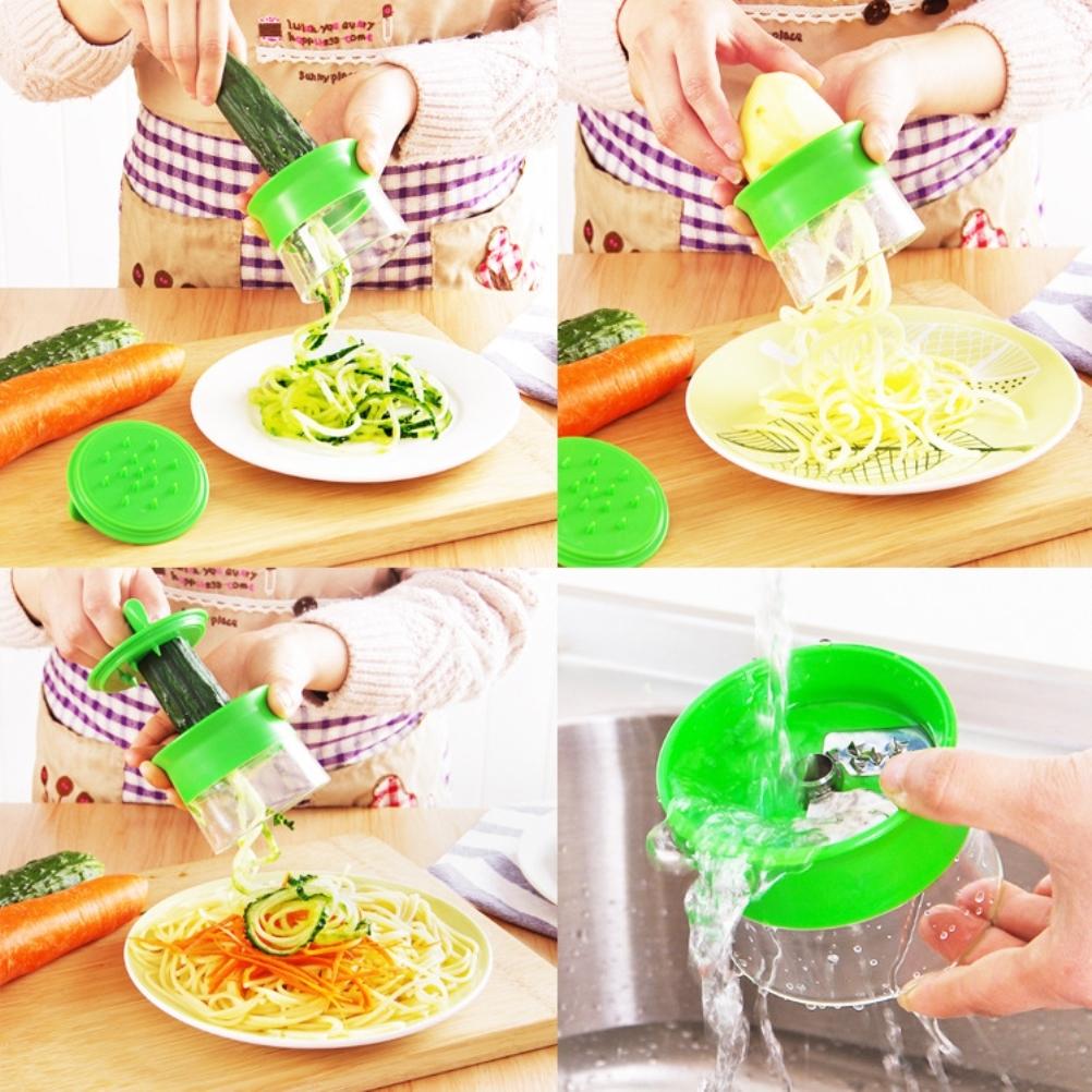 Hand Held Spiral Grater Cutter Vegetable Spiralizer Durable Kitchen Grater Spiral Slicing Cutter