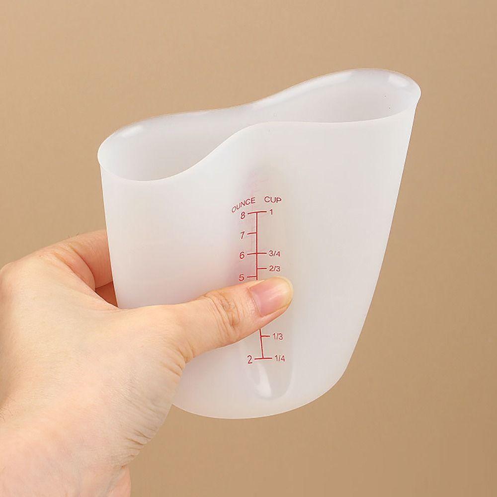 1Pcs Transparent Silicone Measuring Cup Handmade Milk Cup For Jewelry Making Baking Tool