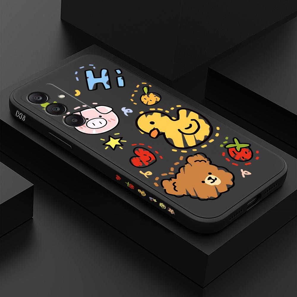 Чехол для телефона с мультяшным красочным узором, квадратный, жидкий силикон, TPU, полное покрытие камеры, противоударный защитный чехол для Samsung Infinix Tecno