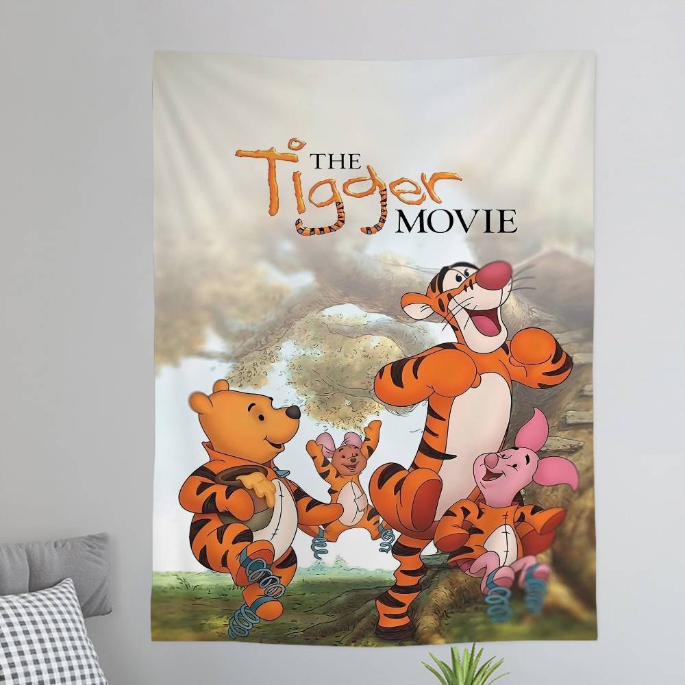 Winnie Cute the Anime Pooh DIY Wall Tapestry Hanging Tarot Hippie Wall Rugs Dorm Home Decor