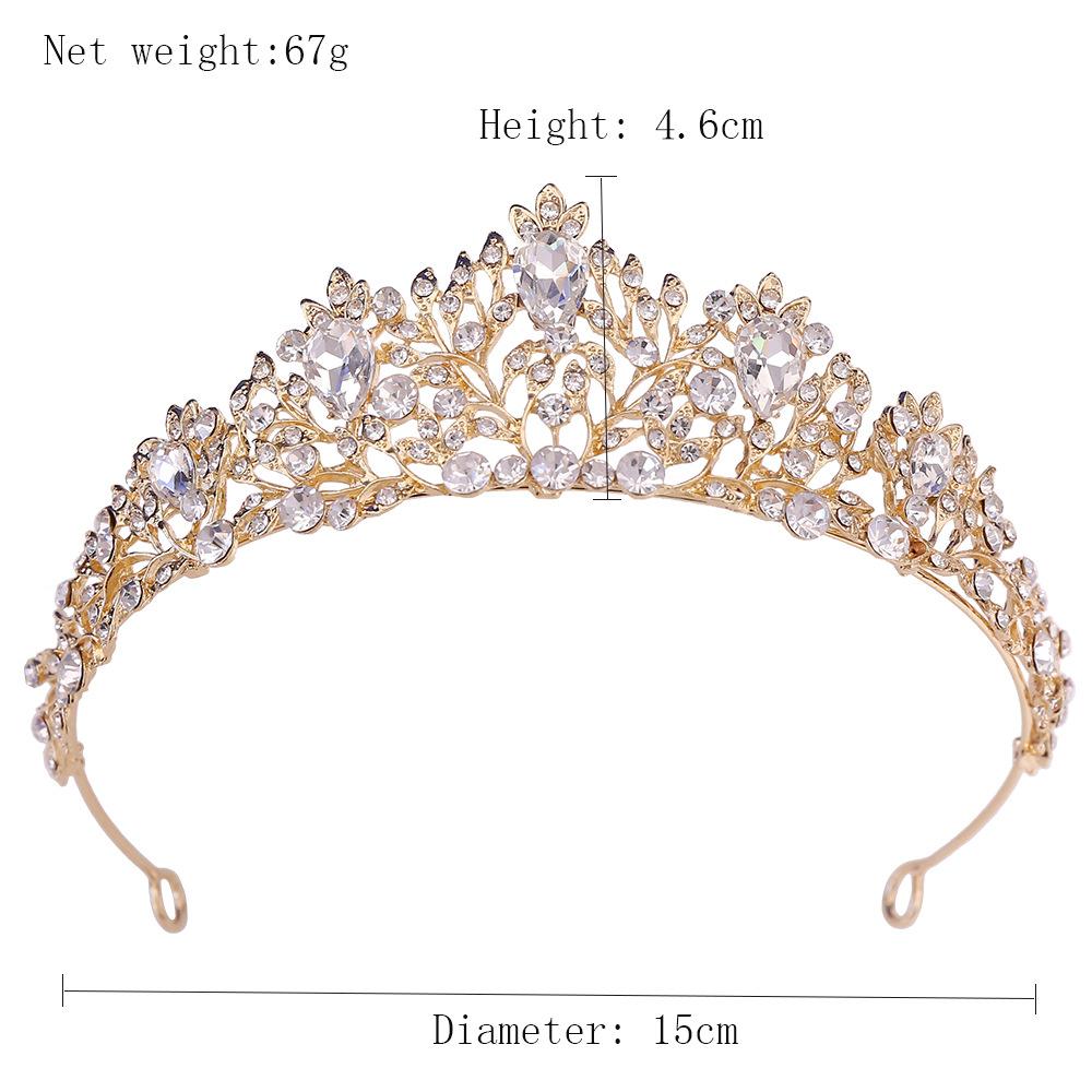 DIEZI Korean Luxury AB Silver Color Crystal Tiara Crown Women Girls Wedding Birthday Party Elegant Bridal Queen Hair Accessories