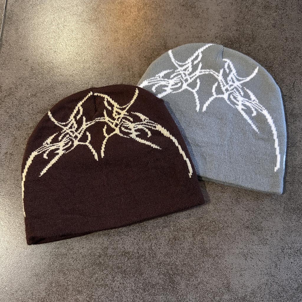 Street Style Skull Letter Beanie With No Brim For Winter And Fall Outfits Urban