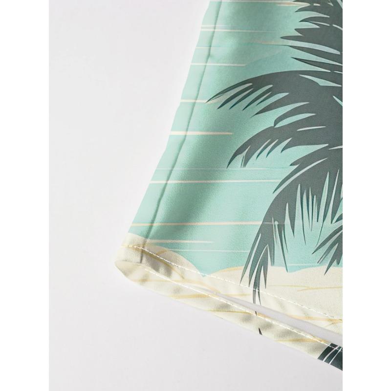 Рубашки Palm для мужчин 3D винтажная мода печатная гавайская рубашка рокабилли с коротким рукавом топы уличная одежда для улицы