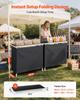 VEVOR Folding Portable Bar Table, 2 pcs, 980 x 385 x 870 mm, with Carry Bag, Storage Shelf, Detachable Skirt, Quick and Easy Setup