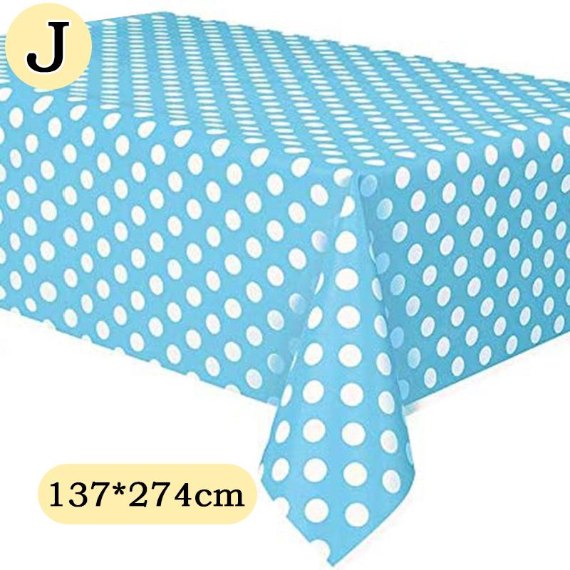 Disposable Waterproof Plastic Tablecloth Birthday Party Wedding Tablecloth Dot Eco-Friendly Tableware Rectangular Table Cover