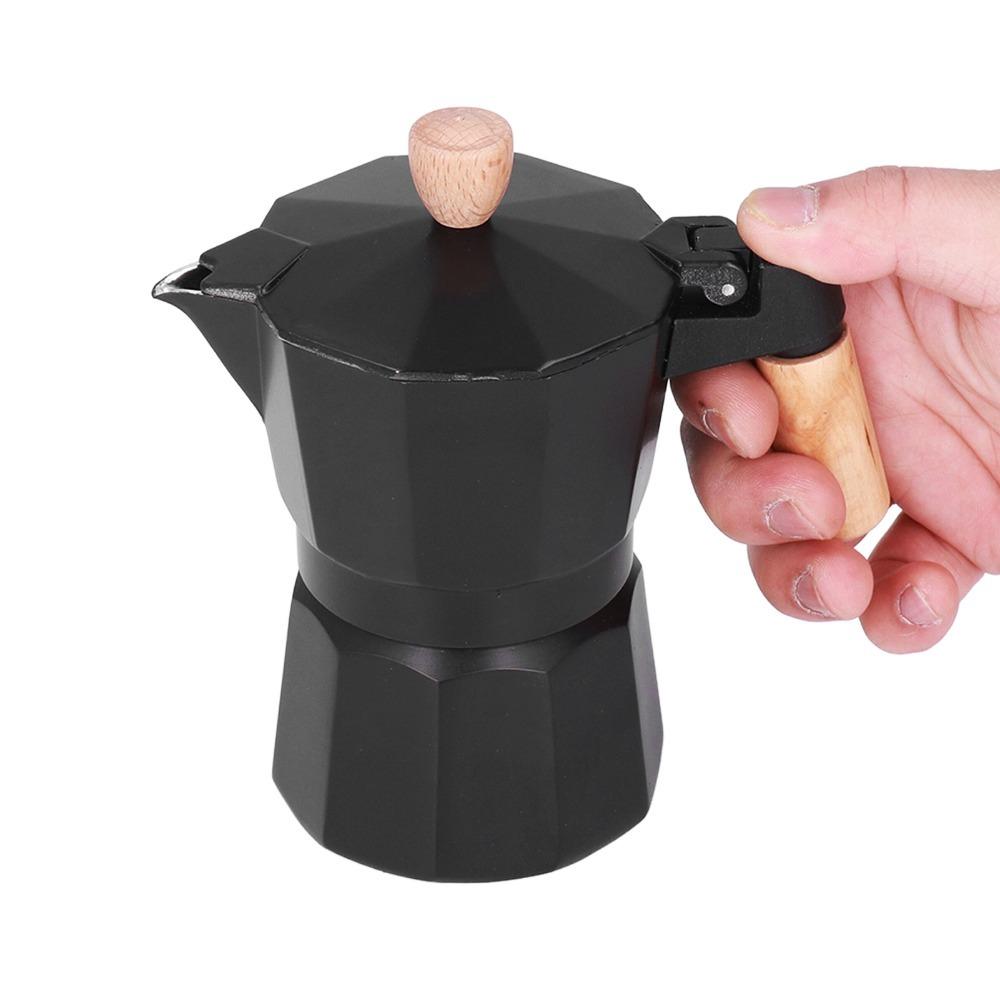 3 Cups Capacity Hand Brewed Coffee Pot Octagonal Design Moka Pot Espresso Maker Coffee Brewing