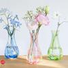 ADERIA Tsugaru Vidro Flower Hikari Vase Sea Blue Cosmetic Box Made in Japan Flower Base Стильная стеклянная ваза для одного цветка Контейнер для сухоцветов